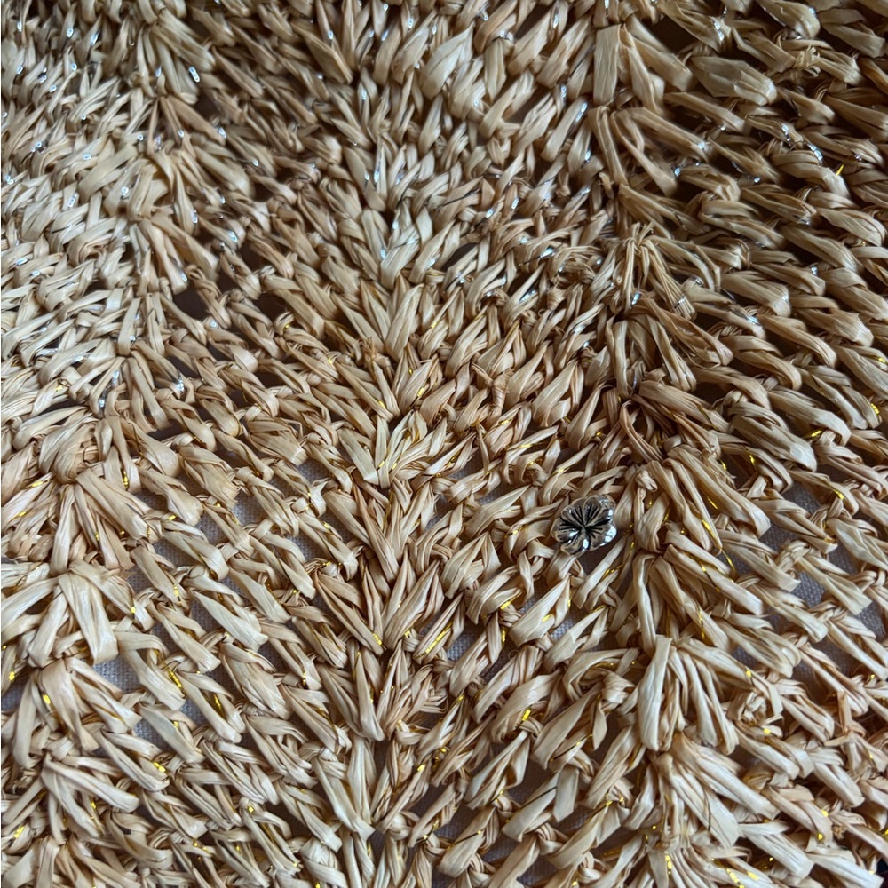 Flora Bella Woven Metallic Tote Bag - Picture 5 of 11